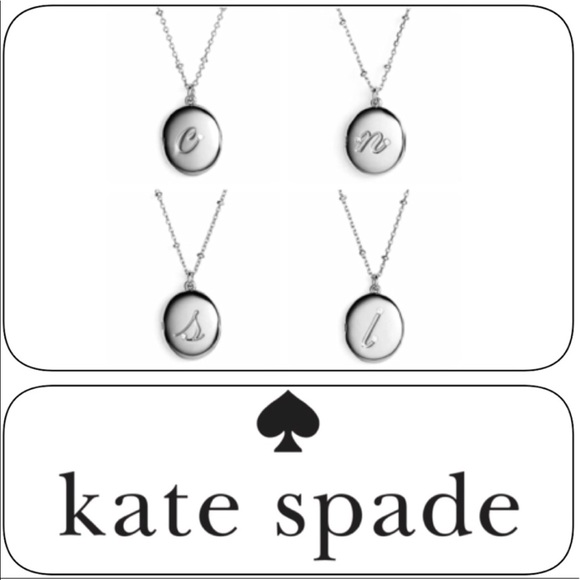 New KATE SPADE INITIALS LOCKET NECKLACE (F7) - Picture 2 of 6